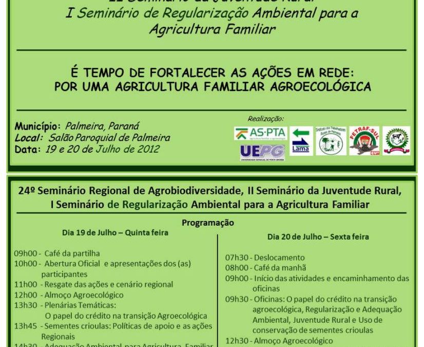 XXIV Seminário Regional de Agrobiodiversidade
