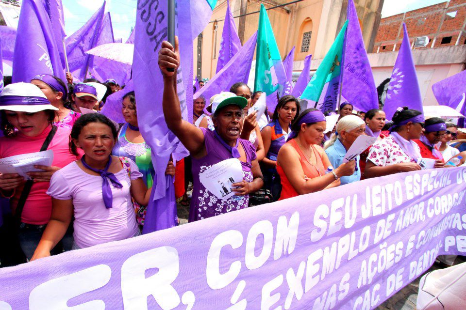 Camponesas marcham nas ruas de Solânea-PB por Igualdade e pelo Fim da Violência Contra a Mulher
