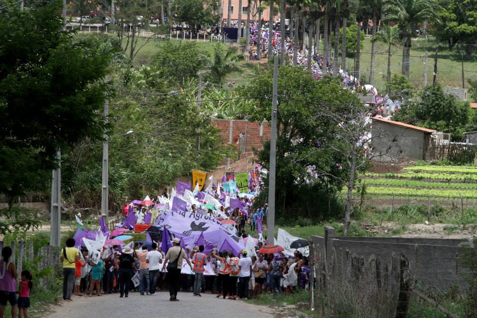 Agricultoras da Borborema marcham pelo sexto ano pela reafirmação do Projeto Agroecológico e pelo fim da Violência contra a Mulher nas ruas de Lagoa Seca-PB