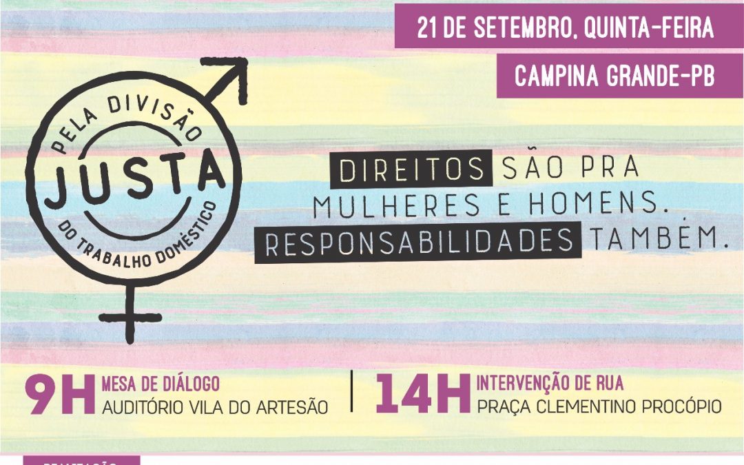 Campanha pela Divisão Justa do Trabalho Doméstico será lançada em Campina Grande nesta quinta (21)